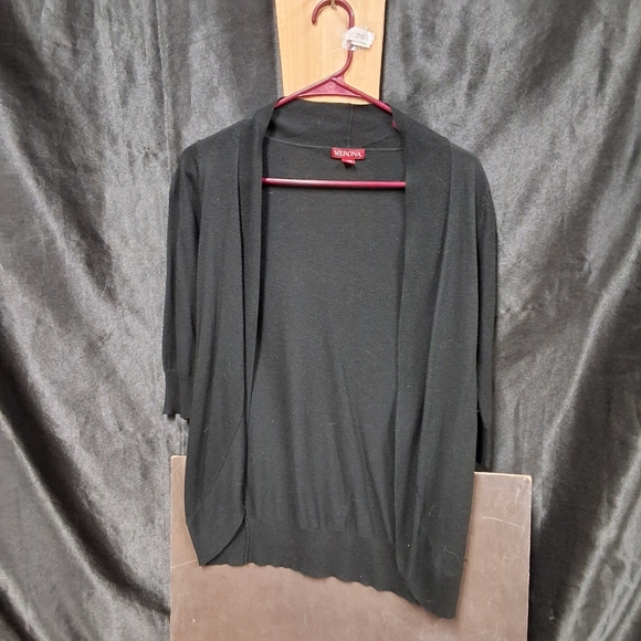 Merona Black short sleeve cardigan Top size XS - Picture 9 of 9